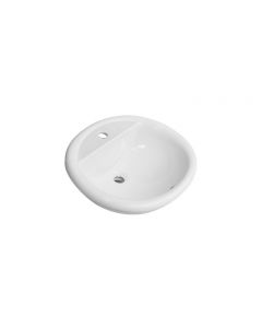 Lavabo sopra-piano con foro rubinetto 57x49cm - LS65