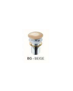 Piletta click-clack per lavabo "Fancy" senza troppo pieno beige