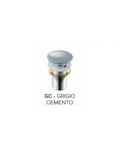 Piletta click-clack per lavabo "Fancy" senza troppo pieno grigio cemento