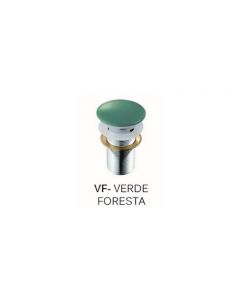 Piletta click-clack per lavabo "Fancy" senza troppo pieno verde foresta