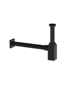 Sifone d'arredo quadro 1" 1/4 nero opaco