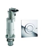 Batteria di scarico WC per cassetta alta Deluxe con pulsante