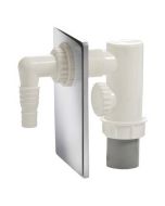 Sifone incasso lavatrice in PP con piastra in acciaio inox 40mm