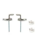 Coppia supporti per copriwater in ottone cromato