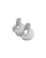 Borchia doppia in materiale plastico universale bianca 10-22mm