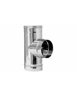Tee acciaio ridotta 90° per canne fumarie 180x80mm