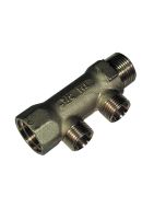 Collettore di distribuzione MF da 3/4 x1/2 per ogiva Teflon 2 vie