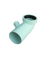 Curva bianca per scarico wc attacco bicchiere DX Valsir 110/40mm