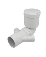 Curva per scarico wc prolungata con doppio attacco 90/40mm