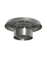 Cappello in acciaio inox lucido per caldaie 80mm