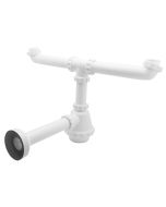 Sifone PVC 2 vie senza piletta per inox 1"1/2 x40mm