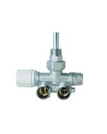Valvola mono-bitubo termostatizzabile squadra dx con bocchettone Far 1/2