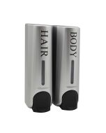 Dispenser di sapone liquido a parete Double Silos 0,35Lt x2