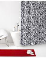 Tenda per doccia a 2 Lati in tessuto 180x200cm- Zebra Nero