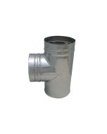 Tee in acciaio 316L a 90° per canne fumarie 200mm