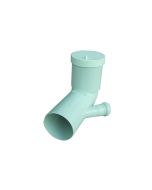 Curva bianca per scarico wc prolungata attacco bicchiere SX Valsir 110/40mm