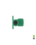Gomito filettato F con staffe 1/2 x20mm per tubi in PP