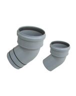 Curva in PP riduzione al pvc Valsir 15° senza oring per tubi di scarico