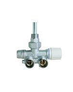 Valvola mono-bitubo termostatizzabile squadra sx con bocchettone 1/2