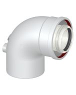 Curva 87° coassiale MF DN 60-100mm con prese analisi 