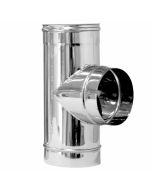 Tee in acciaio a 90° per canne fumarie 80mm