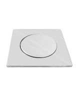 Piastra quadra in acciaio con coperchio per griglia pozzetti 200x130mm