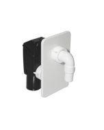 Sifone per lavatrice ad incasso con placca bianca Bonomini 40mm