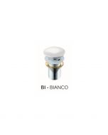 Piletta click-clack per lavabo "Fancy" senza troppo pieno bianco