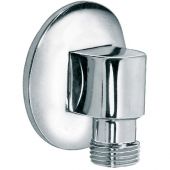 Presa acqua In Ottone Con Rosone 1/2"F X 1/2"M Cromo