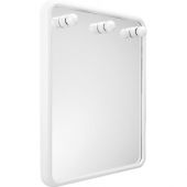 Specchio quadro con 3 luci
