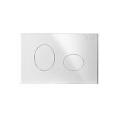 Placca per cassetta di scarico ad incasso Pucci Eco 2 Pulsanti Ellisse - 2014 bianca