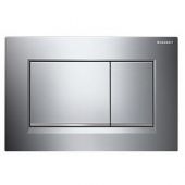 Placca di copertura 2 Tasti "Sigma 30" ricambio originale Geberit cromata con bordi satinati