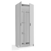 Armadio multiuso con portascope 2 ante 180x73x37cm