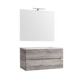 Mobile da bagno sospeso 90cm bianco lucido - Talia