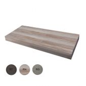 Mensola sospesa per bagno 140x51x8,7cm top senza fori rovere nodi