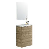 Mobile da bagno sospeso Compact/Cody 58x40x22cm bianco laccato(Da Montare)