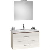 Mobile bagno sospeso "Fantasy" con lavabo e specchio 90cm bianco matrix
