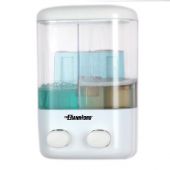 Dispenser di sapone liquido a parete due vani 0,48Lt x2