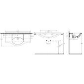 Lavabo a consolle mobile bagno universale 105cm