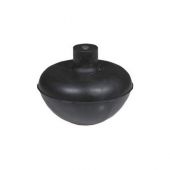 Sfera in gomma con nottolino in ottone incorporato diametro esterno 64,5mm