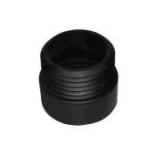 Prolunga wc diritta in gomma nera diametro esterno 100mm - interno 95 mm