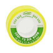 Nastro teflon PTFE Din per gas h.19mm x 12mt