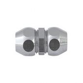 Raccordo diritto doppio con dadi conici cromato 3/8 x 3/8 10mm