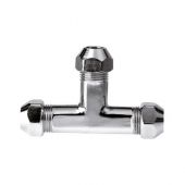 Raccordo a "T" con guarnizione e dadi conici 10x10x10mm