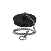 Tappo in gomma con catena ed anello 40 mm