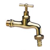 Rubinetto da giardino portagomma in ottone lucidato 3/4" (dn 20)