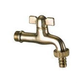 Rubinetto da giardino portagomma passo-rapido giallo lucido 1/2"mm