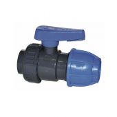 Valvola a sfera monoghiera con filetto F / giunto a compressione 3/4" x25 per impianti di irrigazione