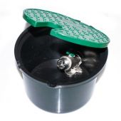 Pozzetto con valvola in metallo 2 ingressi 3/4" 20,5x13cm