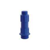Tappo di collaudo impianto a doppio filetto 1/2 x 3/4 blu